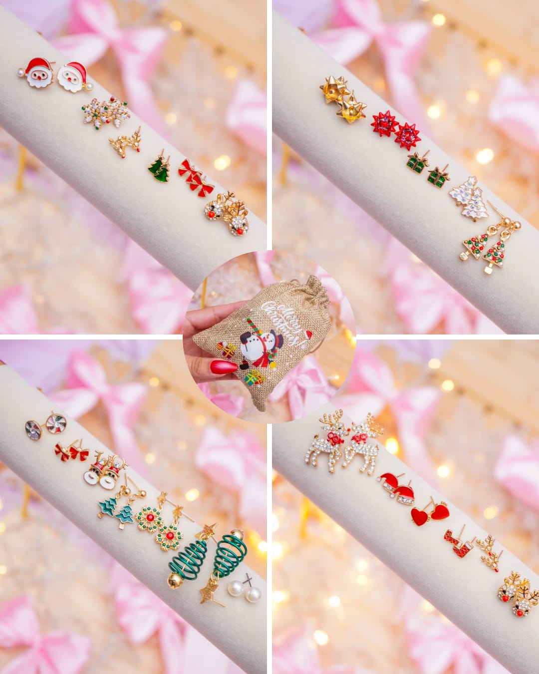 Set de 24 pares de aretes, Navideños - Christmas Time 2025
